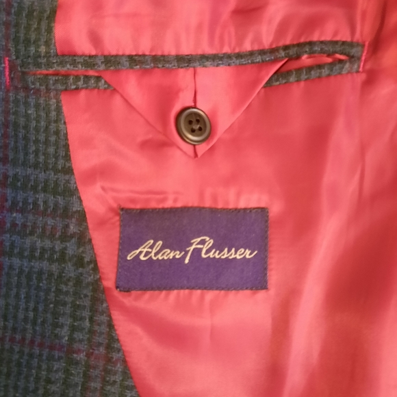 Alan flustered plaid wool blend coat jacket sz large - Picture 5 of 7